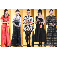 趣里、美デコルテ大胆披露 河合優実＆松本若菜も華やかドレス姿で登場【2025年エランドール賞】