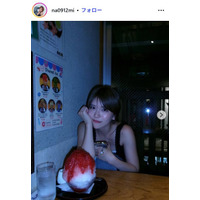 「シャッフルアイランド」羽柴なつみ、ベアトップ姿の“ほろ酔いショット”に反響「顔赤くなってて可愛い」「色気全開」