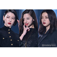 池田エライザ・中条あやみ・三吉彩花「TGC」トップバッターで開幕 ブラックコーデで圧巻オーラ【TGC2025A/W】