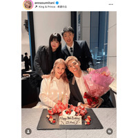 住谷杏奈、家族4人でパシャリ！夫・レイザーラモンHGの50歳誕生日を祝福「無理せずにお仕事頑張って」