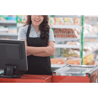 アメリカで…レジに並んでいると…次の瞬間⇒店員さんの接客に「そんなに話す？」「友達みたい」