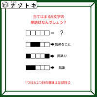 クイズです！「当てはまる５文字の単語はなんでしょう？」白いマスに文字を入れて、３つの単語を考えましょう【難易度LV３.・中辛】