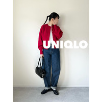 赤×デニム。色褪せない永遠のカラーリングを【ユニクロ・GU】で。コーデのひとつに加えておきたいフレンチカジュアル【40代の毎日コーデ】