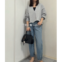 春夏デニムは決めた？足首が出る【GU】ストレートジーンズは、デイリーコーデに活躍しそう！【40代の毎日コーデ】