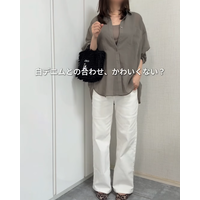 GU【シアーシャツ】、大人は何色がいい？腕やお腹をカバーしながら涼しくて軽い、初夏の羽織りの最適解【40代の毎日コーデ】