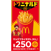 マクドナルド「マックフライポテト」12日間限定で特別価格に “ガーリックステーキ味”との組み合わせも