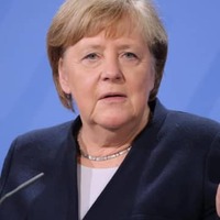 メルケル氏（ゲッティ＝共同）