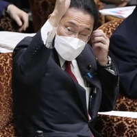 参院予算委で、挙手する岸田首相＝17日午後