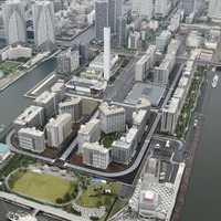 分譲マンションとして940戸が販売済みとなっている、東京五輪・パラリンピックの選手村＝2020年、東京都中央区