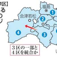 衆院小選挙区　想定される区割りのイメージ・福島