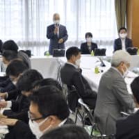自民党本部で開かれた経済安全保障対策本部の会合＝19日午後、東京・永田町