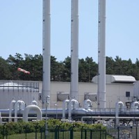パイプライン「ノルドストリーム」の施設＝11日、ドイツ・ルブミン（ゲッティ＝共同）