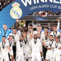 UEFAスーパー杯、レアルが2-0勝利！先制点はCKからアラバ
