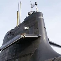 貨物船との衝突で損傷した海上自衛隊の潜水艦「そうりゅう」のかじ＝2020年（運輸安全委員会提供）