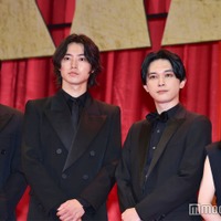 「キングダム 運命の炎」ワールドプレミアイベントに出席した大沢たかお、山崎賢人、吉沢亮、橋本環奈(C)モデルプレス