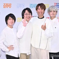 記者発表会&体験会に出席した(左から)伊沢拓司、山本祥彰、鶴崎修功、須貝駿貴、乾、ふくらP(C)モデルプレス