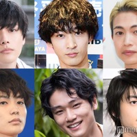 （左上から時計回りに）櫻井海音、上杉柊平、綱啓永、荒木飛羽、中川大輔、皆藤空良（C）モデルプレス