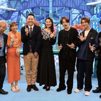 （左から）恵俊彰、若槻千夏、東野幸治、小池栄子、菊池風磨、向井康二、柴田英嗣（C）フジテレビ