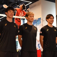 石川祐希選手、西田有志選手、高橋藍選手(提供写真)