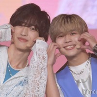 キュートな“みちながハート”で沸かせた道枝駿佑&長尾謙杜(C)モデルプレス