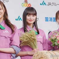 新CM発表会に出席した梅澤美波、遠藤さくら、田村真佑(C)モデルプレス