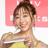 『須田亜香里フォトエッセイ「がんこ」』(扶桑社)の発売記念イベント囲み取材に応じた須田亜香里(C)モデルプレス