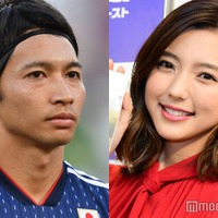 柴崎岳選手(Photo by Getty Images)・真野恵里菜 (C)モデルプレス