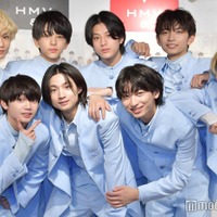 ICEx/(前列左から)山本龍人、志賀李玖、筒井俊旭、千田波空斗(後列左から)中村旺太郎、八神遼介、阿久根温世、竹野世梛(C)モデルプレス