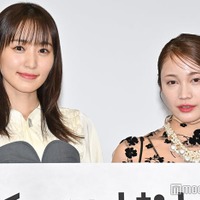 「チェイサーゲームW パワハラ上司は私の元カノ」記者会見に出席した菅井友香、中村ゆりか(C)モデルプレス