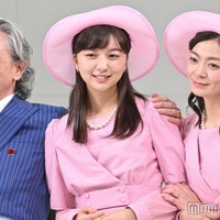 PARCO PRODUCE 2024「リア王」プレスコール・初日前会見に出席した段田安則、上白石萌歌、田畑智子/「リア王」プレスコールより