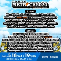 「METROCK2024」アーティスト出演日別一覧／東京（提供写真）