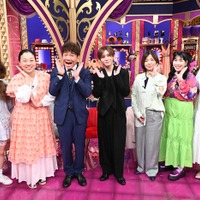 (左から)peco、いとうあさこ、上田晋也、山田涼介、大久保佳代子、ゆめっち、大家志津香(C)日本テレビ