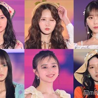 (上段左から)山下美月、加藤史帆、与田祐希(下段左から)佐々木久美、井上和、金村美玖(C)モデルプレス