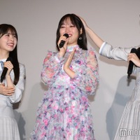 涙を流す北川悠理、見守る筒井あやめ＆賀喜遥香（C）モデルプレス