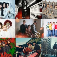 （上段左から）ILLIT、稲葉浩志、XG（中段左から）SEKAI NO OWARI、timelesz、Travis Japan（下段左から）MY FIRST STORY × HYDE、 マカロニえんぴつ、 Little Black Dress