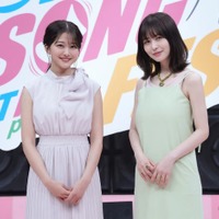 原田葵アナ、長濱ねる（C）フジテレビ