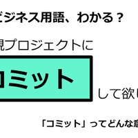 ビジネス用語「コミット」ってどんな意味？