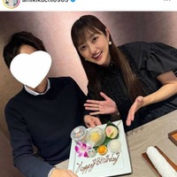 第2子妊娠中の菊地亜美、夫のバースデーを祝福！夫婦水入らずSHOTに反響「2人でディナー素敵」「可愛い」