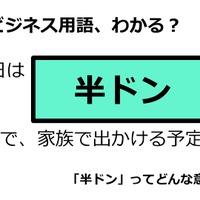 ビジネス用語「半ドン」ってどんな意味？