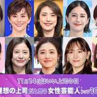 （上段）水卜麻美、米倉涼子、天海祐希、松本若菜、内田有紀（下段）吉田羊、吉高由里子、石原さとみ、新垣結衣、木村佳乃（C）モデルプレス