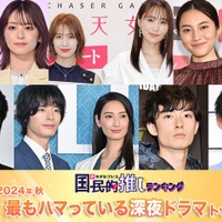 （上段左から）井桁弘恵、久間田琳加、中村ゆりか＆菅井友香、久保田紗友、高石あかり（下段左から）桐谷健太、塩野瑛久＆菜々緒、濱正悟、兵頭功海（C）モデルプレス