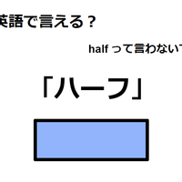 英語で「ハーフ」ってなんて言う？