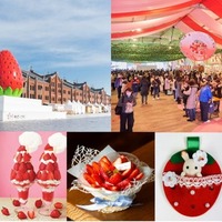 Yokohama Strawberry Festival会場イメージとメニュー一例／提供画像