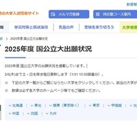 2025年度 国公立大出願状況