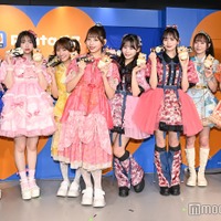 ポイント会社の取材・内覧会に出席したKAWAII LAB.所属アイドル8人（左から）増田彩乃、桜庭遥花、山内咲奈、白石まゆみ、村川緋杏、立花琴未、真中まな、鎮西寿々歌（C）モデルプレス