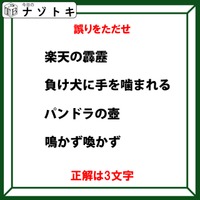 「みんな知ってる言葉かと思ったらちょっと違う！」修正して正解を導け！【難易度LV.3クイズ】