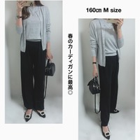 軽やかに紫外線対策を。【ユニクロ】UVカットセーター＆カーデで仕上げる王道きれいめスタイル【40代の毎日コーデ】