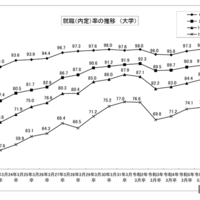 就職(内定)率の推移(大学)
