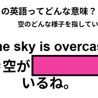 この英語ってどんな意味？「The sky is overcast. 」
