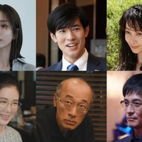 (左上から時計回りに)田中みな実、中島歩、りょう、沢村一樹、酒向芳、筒井真理子(C)フジテレビ
